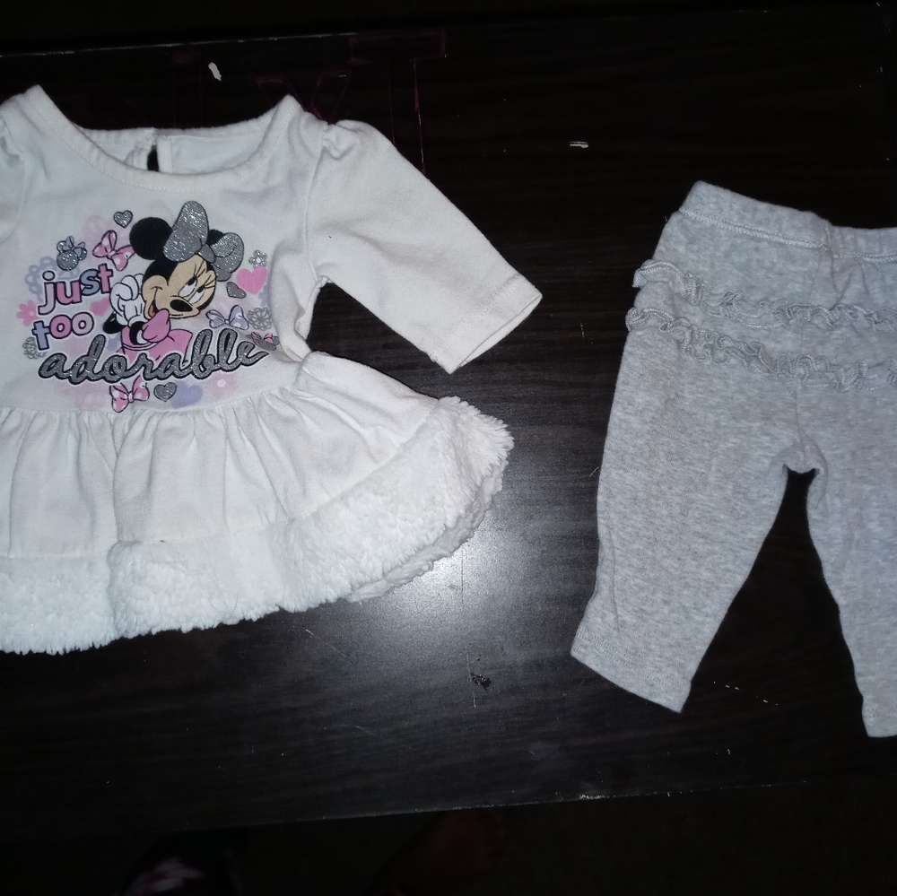 3-6mo girls minni mouse outfit